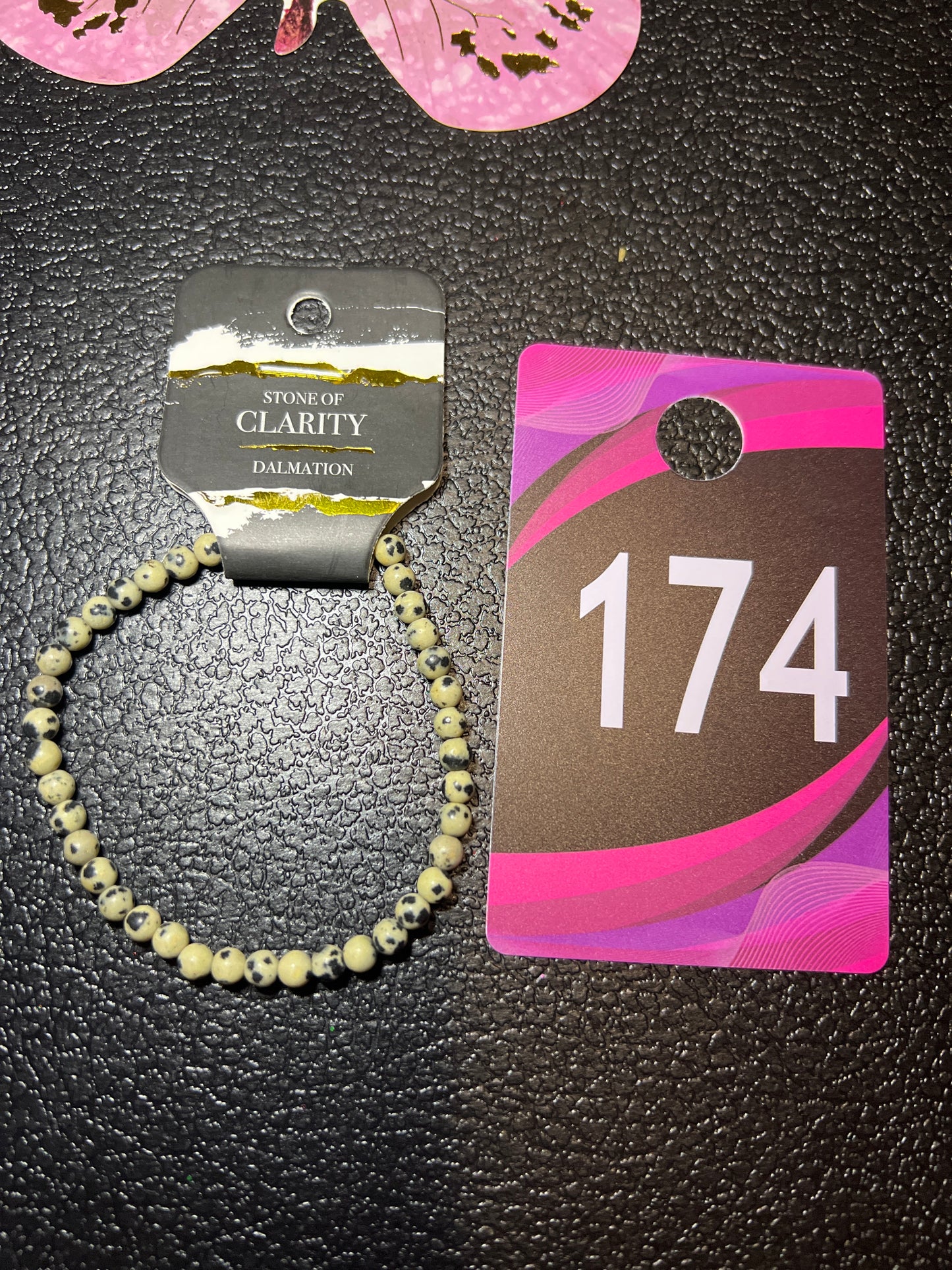 Dalmation 4mm Round Bracelet #174