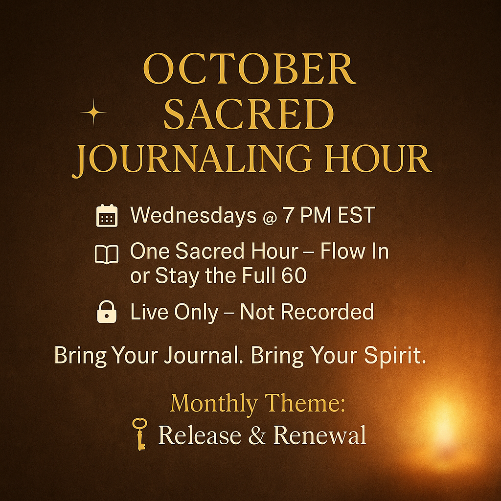 ✨ OCTOBER JOURNALING HOUR LIVE ZOOM FLOW | EVERY WEDNESDAY @ 7PM EST✨