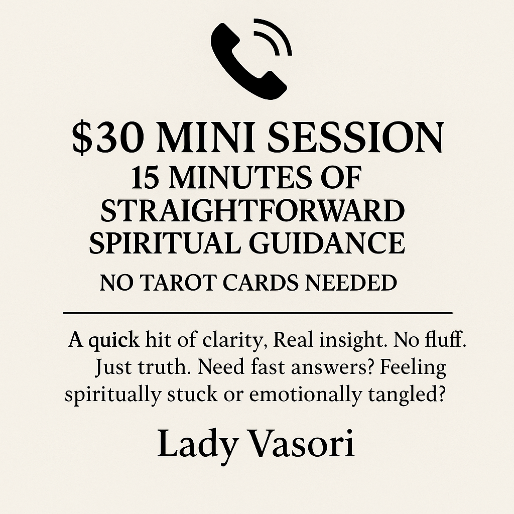 š $30 MINI SESSION ā 15 MINUTE SPIRITUAL GUIDANCE | NO TAROT CARDS NEEDED
