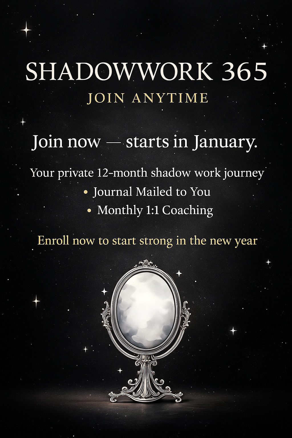 SHADOWORK 365 (JOIN ANYTIME) — PRIVATE 12-MONTH SHADOW WORK PROGRAM • FULL INNER WORK • WORKBOOK INCLUDED + MONTHLY 1:1