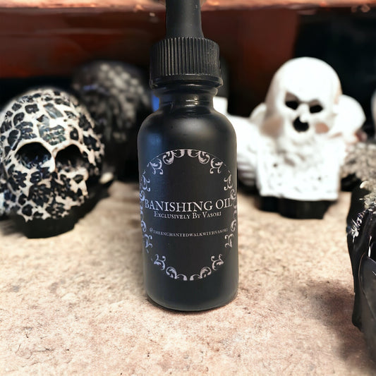 BANISHING OIL – HANDMADE CONJURE TO ELIMINATE BLOCKS & PEOPLE