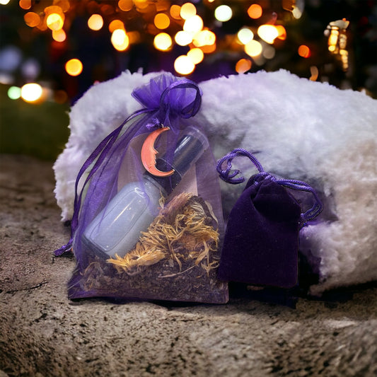 Dream Mojo Bag With Mojo Activating Mist & Lavender Flower (Small) Bag