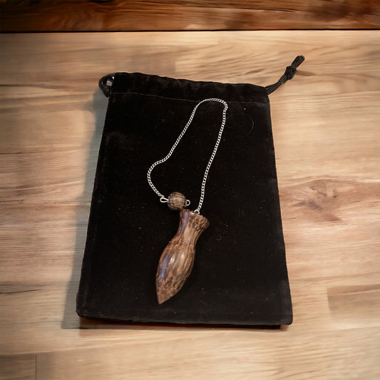 Coconut Wood Pendulum & Pendulum Mat Set