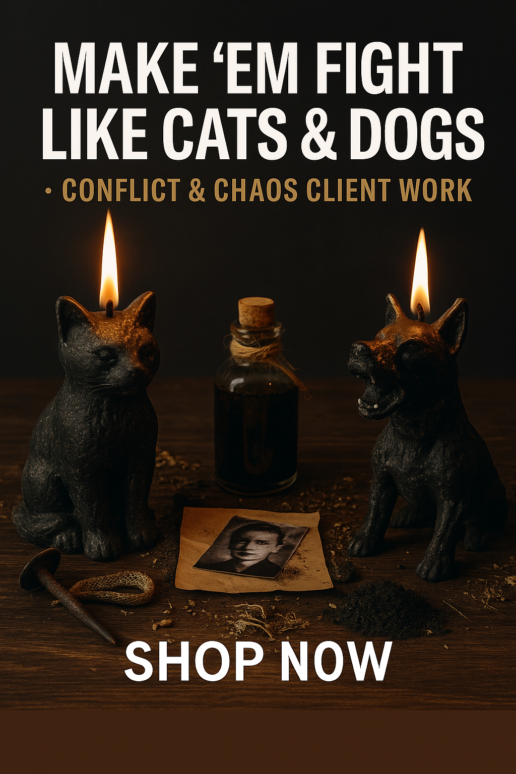 MAKE ‘EM FIGHT LIKE & DOGS • CONFLICT & CHAOS CLIENT WORK