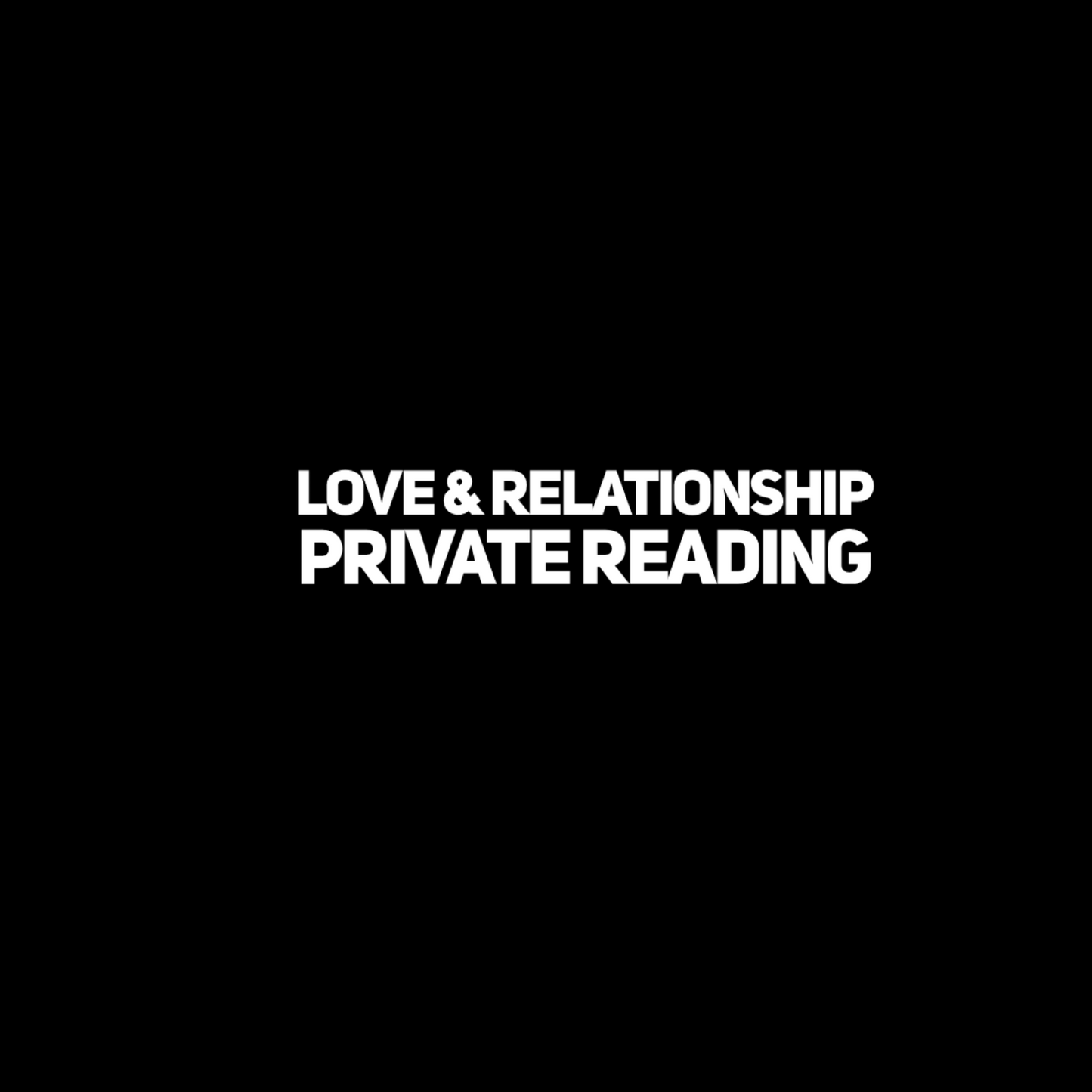 LOVE & RELATIONSHIP READING – BOOKING REQUIRED