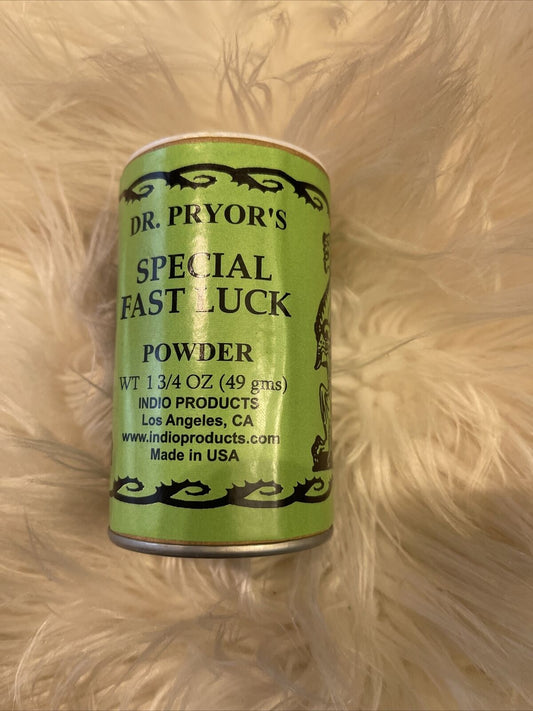 Dr. Pryor's Incense Powder ~SPECIAL FAST LUCK 1 3/4 OZ.