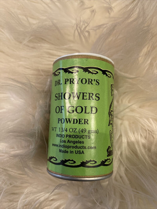 Dr. Pryor's Incense Powder ~SHOWERS OF GOLD 1 3/4 OZ.