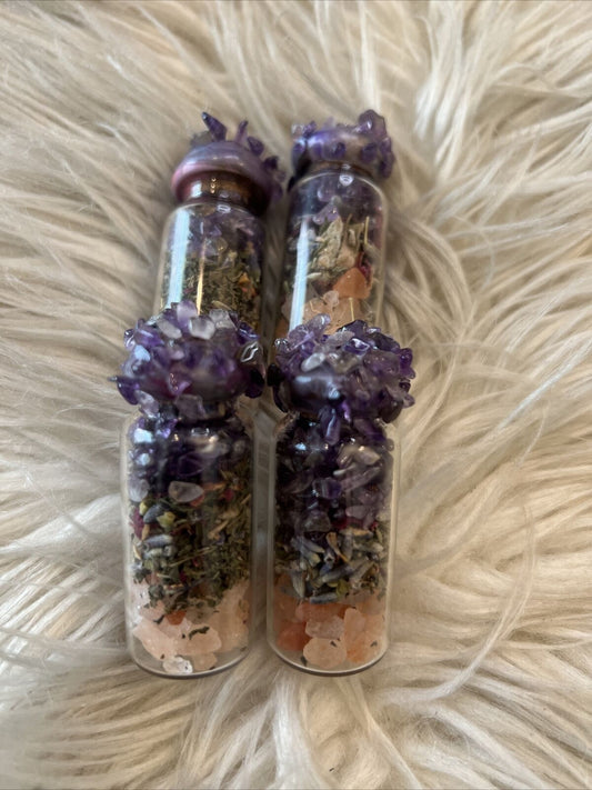 Self Love Spell Jar~A Vasori Exclusive 10 ML~Wax Sealed With Amethyst Stone Tops