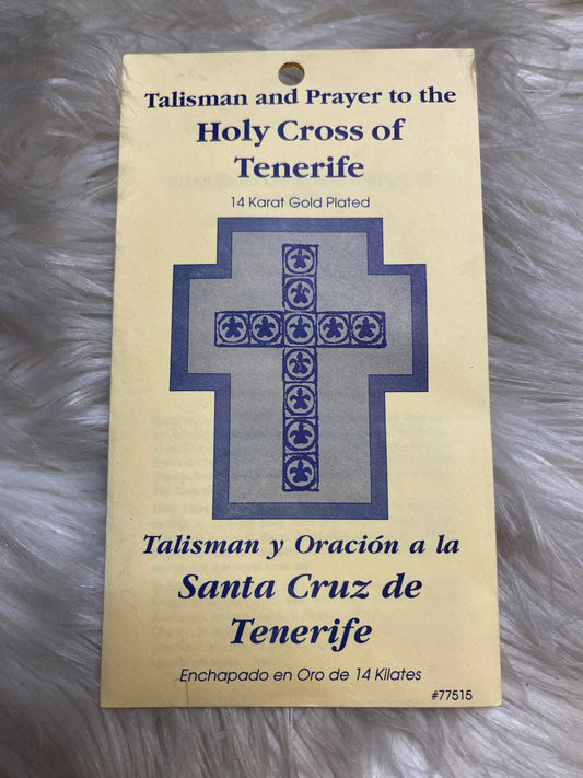 HOLY CROSS OF TENERIFE TALISMAN~14K GOLD PLATED
