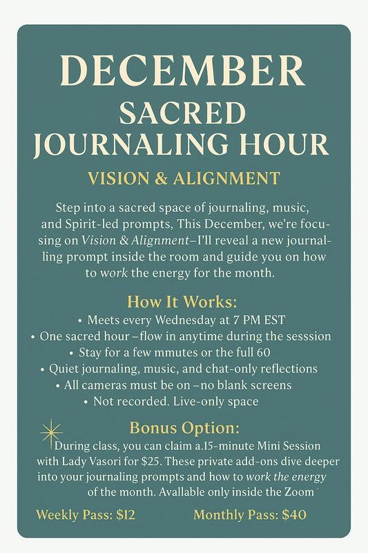 ✨ DECEMBER JOURNALING HOUR LIVE ZOOM FLOW | EVERY WEDNESDAY @ 7PM EST✨