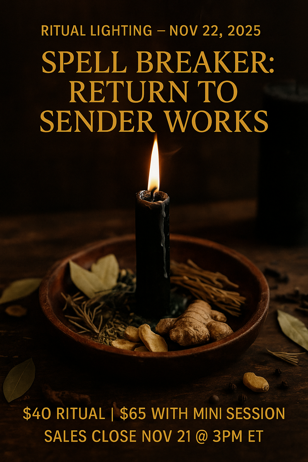 EXTENDED TO 12.6.25 SPELL BREAKER: RETURN TO SENDER COFFIN WORKS