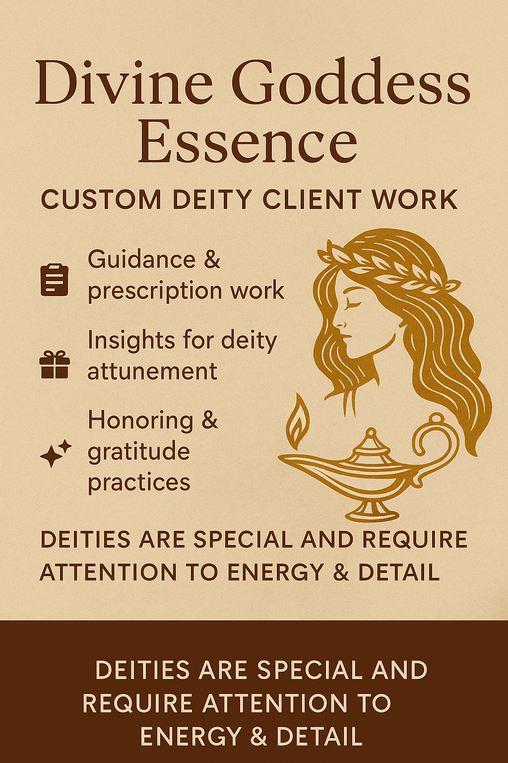 DIVINE GODDESS ESSENCE: CUSTOM DEITY CLIENT WORKS