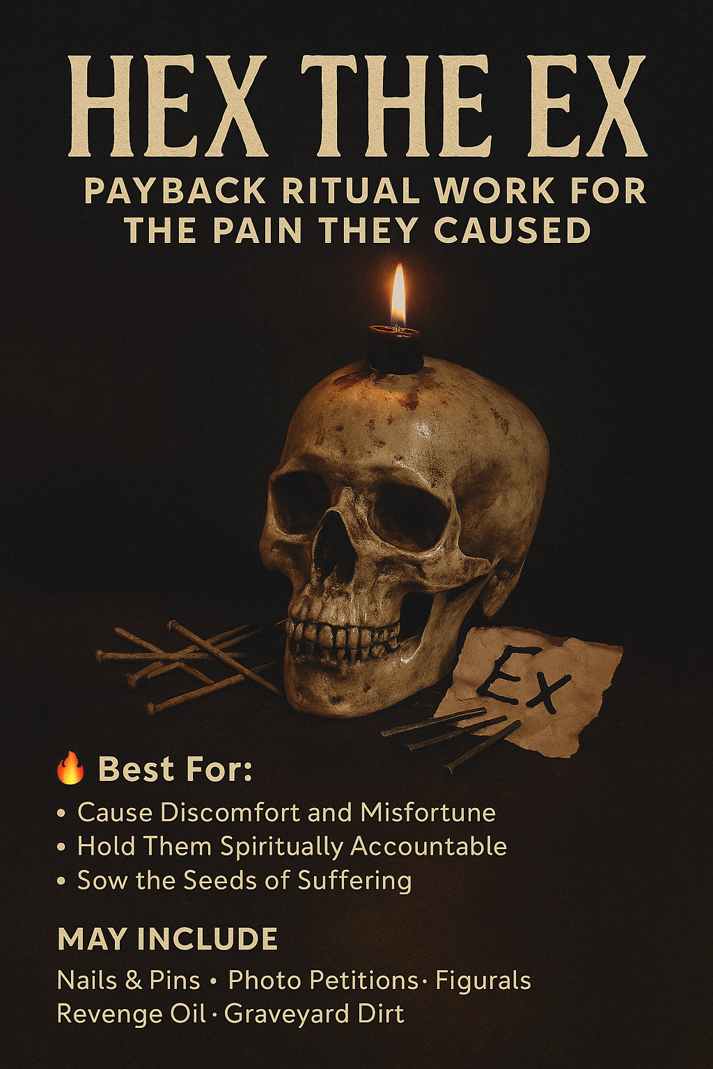 HEX THE EX: PAYBACK RITUAL WORK FOR THE PAIN THEY CAUSED