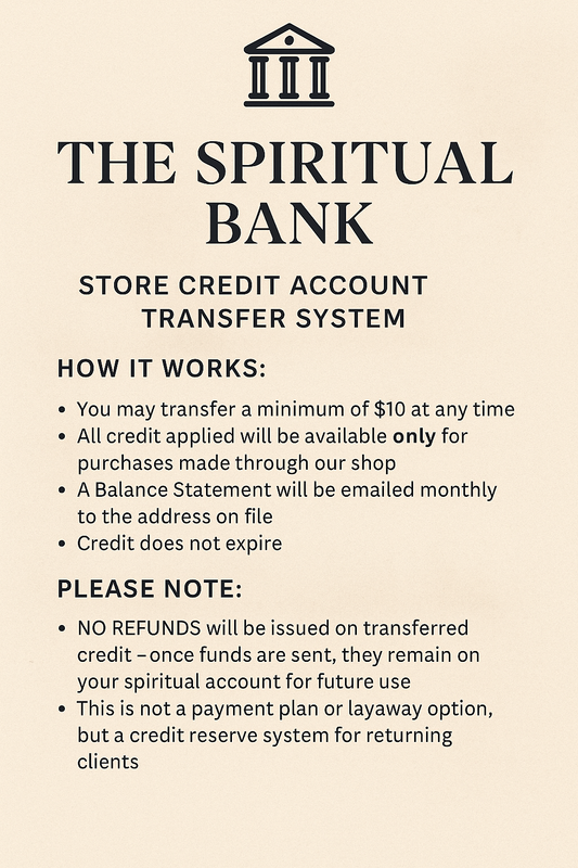 THE SPIRITUAL BANK – SPIRITUAL SAVINGS FOR FUTURE WORK