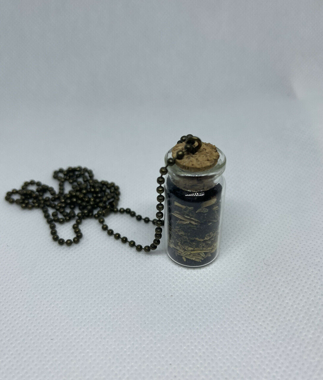 Protection Spell Jar With Chain Vasori Exclusive 10 ML Handcrafted Tourmaline