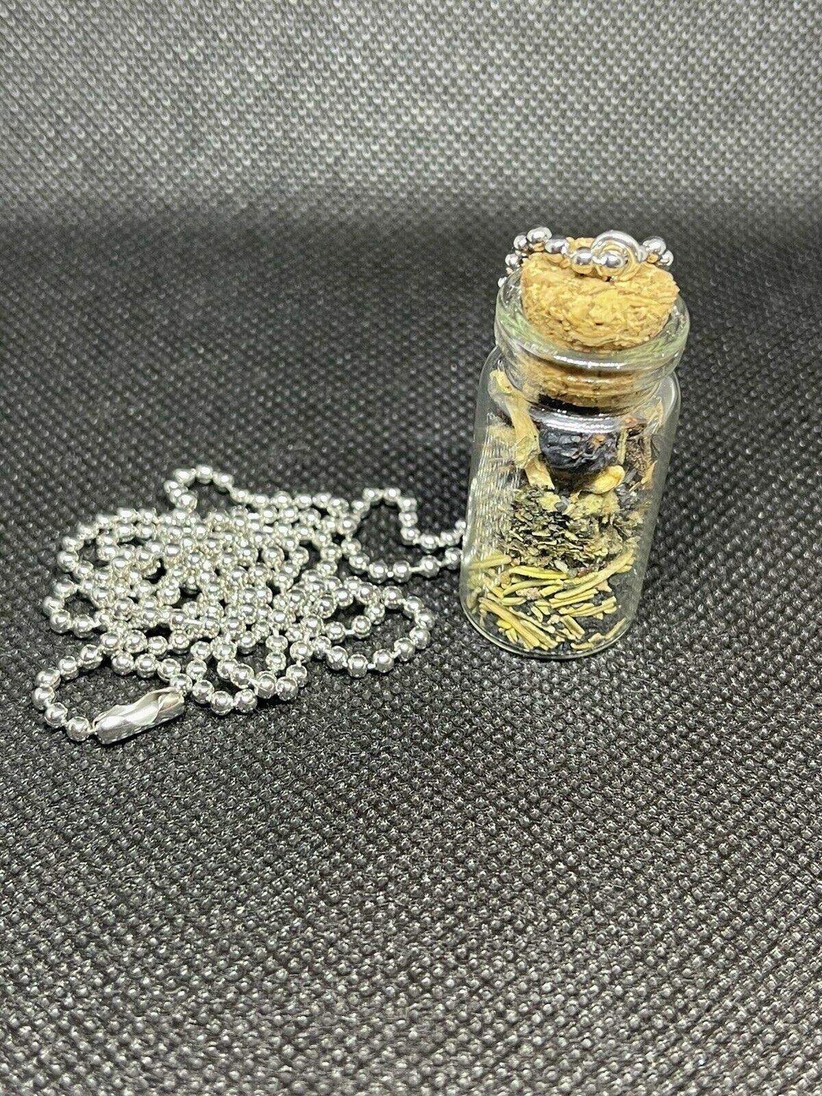 Protection Spell Jar With Chain Vasori Exclusive 10 ML Handcrafted Tourmaline